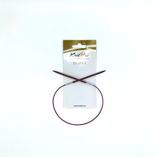 Круговые деревянные спицы 40 см Cubics Wood Knit Pto